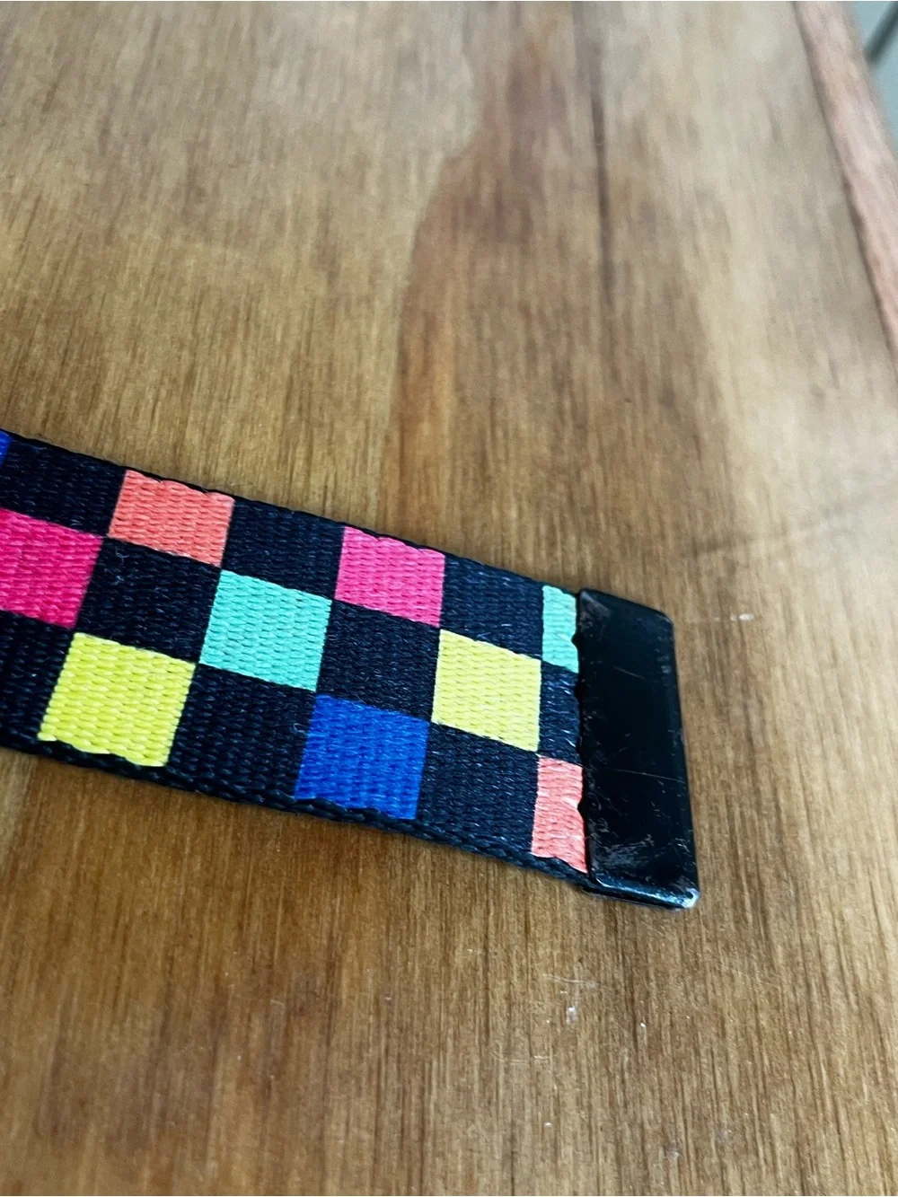 Buckle-Down Multicolor Checkered Rachet Belt Pride Approved